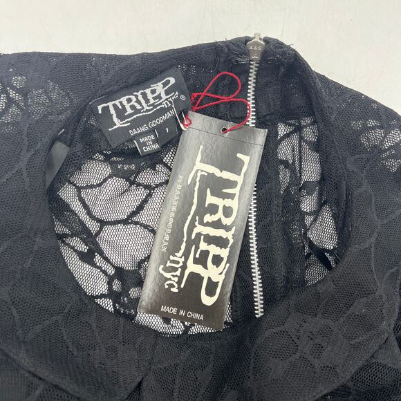 Tripp NYC Skull Lace Dress Black Knee Length Mini - Picture 3 of 11